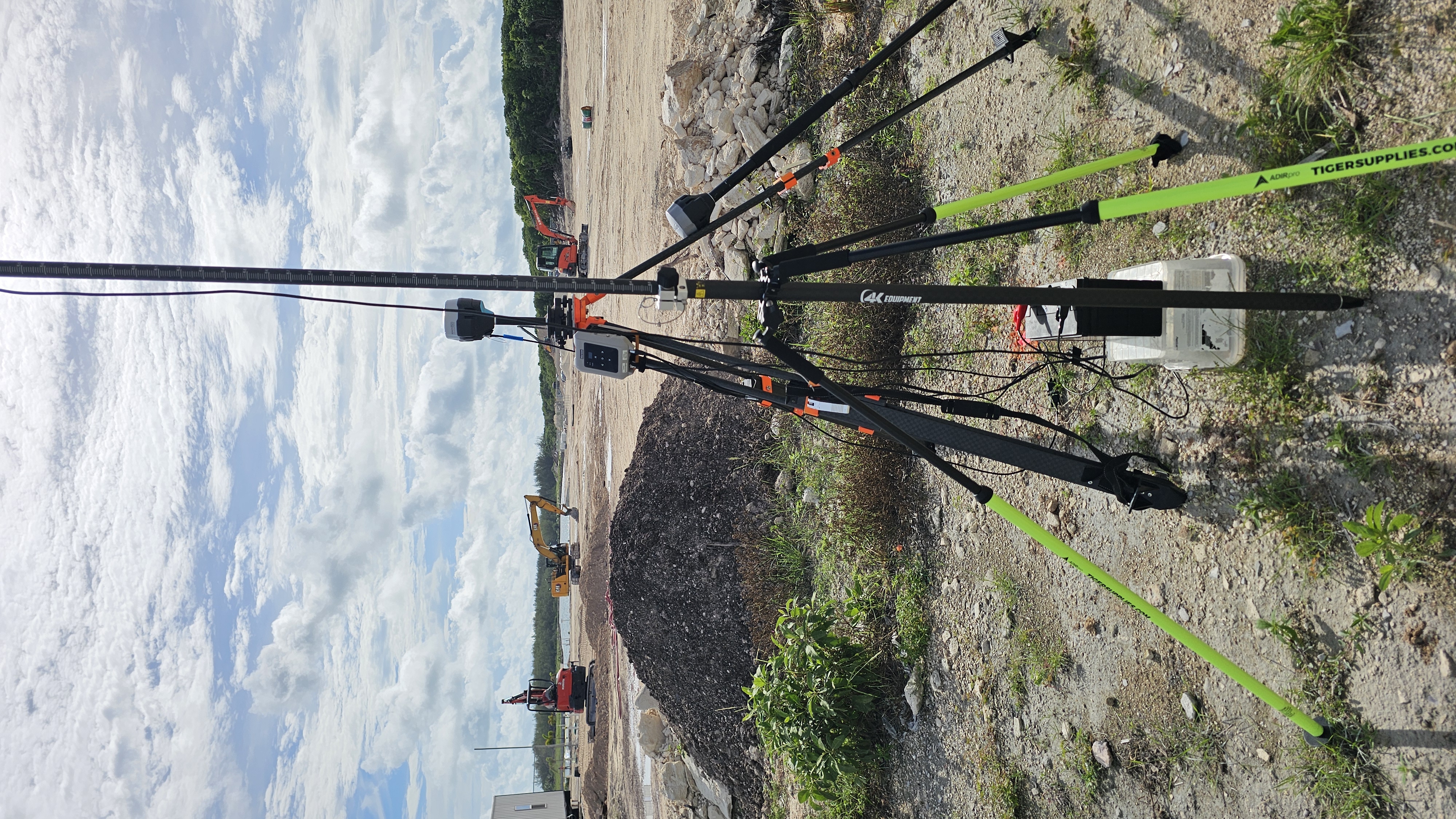 Data Earth surveyor overlooking a Bahamian coastline